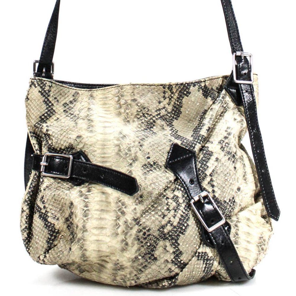 Foley + Corinna Snakeskin Buckle Crossbody Bag